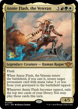MTG Annie Flash, the Veteran [Outlaws of Thunder Junction Prerelease Promos] Foi - Image 1