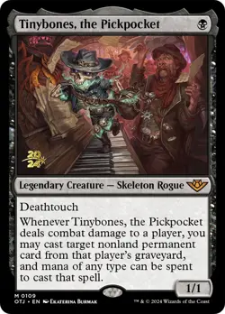 MTG Tinybones, the Pickpocket [Outlaws of Thunder Junction Prerelease Promos] Fo - Image 1