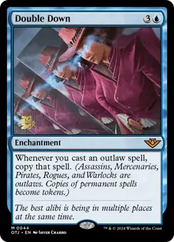 MTG Double Down [Outlaws of Thunder Junction Prerelease Promos] Foil Near Mint M - Image 1