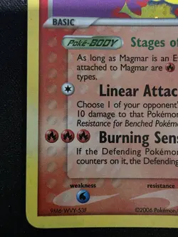 Pokemon TCG: Magmar 21/92 Reverse Holo 2006 EX Legend Maker MP - Image 5