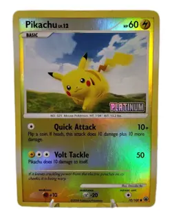 Pikachu Platinum 070/100 Pokemon TCG Burger King Reverse Holo Stamped LP/MP - Image 1