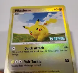 Pikachu Platinum 070/100 Pokemon TCG Burger King Reverse Holo Stamped LP/MP - Image 4