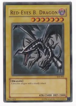 Yugioh Red-Eyes B. Dragon Ultra Rare Joey SDJ-001 HP/DMG - Image 1