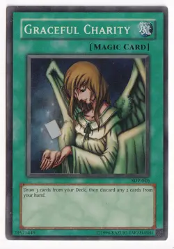 YUGIOH Graceful Charity SDP-040 Super Rare Moderately-played MP - Image 1