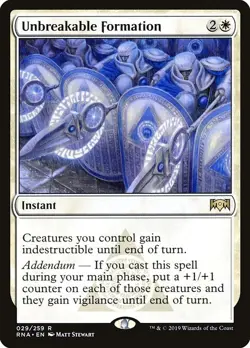 Unbreakable Formation Ravnica Allegiance MINT White Rare MAGIC MTG CARD ABUGames - Image 1