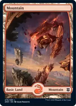 Mountain (276) FOIL Zendikar Rising NM Basic Land MAGIC GATHERING CARD ABUGames - Image 1