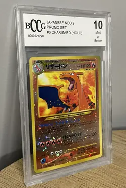 Pokemon Charizard Neo 2 Japanese Holo Promo #006 Beckett 10 Mint - Image 1