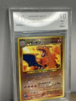 Pokemon Charizard Neo 2 Japanese Holo Promo #006 Beckett 10 Mint - Image 3