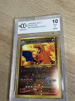 Pokemon Charizard Neo 2 Japanese Holo Promo #006 Beckett 10 Mint - Image 4