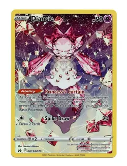 NM Diancie Full Art Holo GG13/GG70 Pokemon Sword & Shield Crown Zenith #B - Image 1