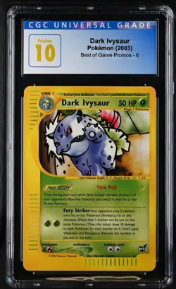 Dark Ivysaur Pokemon 2003 CGC Pristine 10 Best of Games Promos - 6 - Image 1