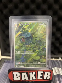 Pokemon Bulbasaur Illustration Rare Full Art Holo 166/165 70 HP Scarlet & Viole… - Image 1