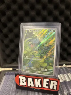 Pokemon Bulbasaur Illustration Rare Full Art Holo 166/165 70 HP Scarlet & Viole… - Image 2