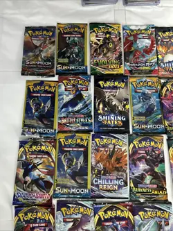 Empty Pokemon TCG Booster Pack (60) Lot Sword & Shield Sun & Moon Evolving Skies - Image 2