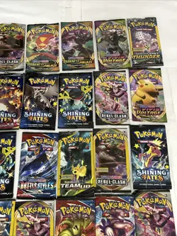 Empty Pokemon TCG Booster Pack (60) Lot Sword & Shield Sun & Moon Evolving Skies - Image 4