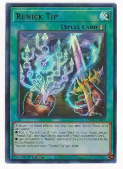Yugioh Runick Tip TAMA-EN029 Ultra Rare 1st Ed NM - Image 1