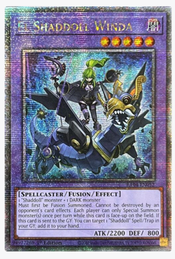 Near Mint Yugioh El Shaddoll Winda RA04-EN052 Quarter Century Secret Rare - Image 1