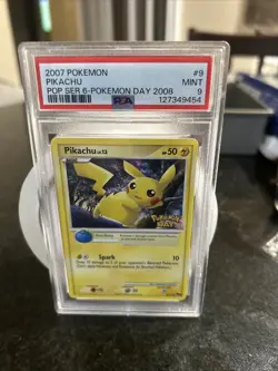 Pikachu Pokemon Day Stamped POP Series 6 PSA 9 - Image 1