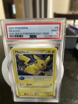 Pikachu Pokemon Day Stamped POP Series 6 PSA 9 - Image 3