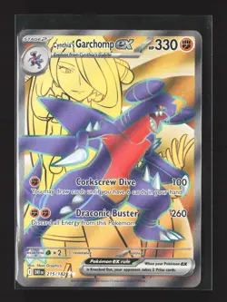 Pokemon SV10: Destined Rivals #215/182 Ultra Rare,Holo Cynthia's Garchomp ex - Image 1