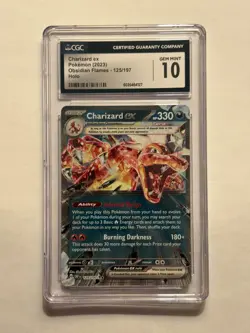 Pokemon TCG Charizard ex 054/091 SV: Paldean Fates Holo CGC 10 GEM MINT - Image 1