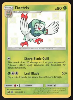 Dartrix Shiny SV3/SV94 Pokemon Hidden Fates Shiny Vault A - Image 1