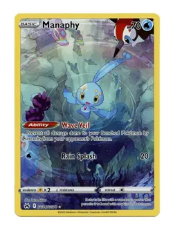 NM Manaphy Full Art Holo GG06/GG70 Pokemon Sword & Shield Crown Zenith #B - Image 1