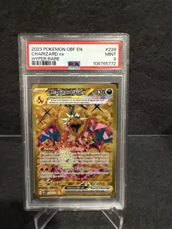 Pokemon 2023 Charizard ex 228/197 Obsidian Flames Hyper Rare Holo PSA 9 - Image 1