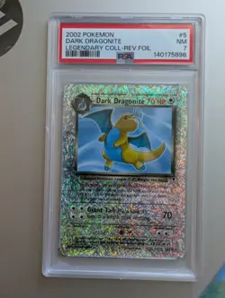 Dark Dragonite Reverse Foil #5 2002 Pokemon PSA 7 - Image 1