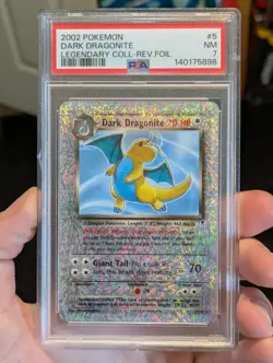 Dark Dragonite Reverse Foil #5 2002 Pokemon PSA 7 - Image 2