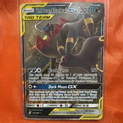 Pokemon Umbreon & Darkrai GX Ultra Rare Holo 125/236 Sm-Unified Minds English - Image 2