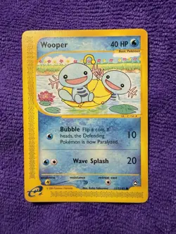 Pokemon TCG Wooper Aquapolis 117/147 Regular Common NM - Image 1