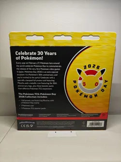 30th anniversary Pokemon Day 2026 Collection Box Pikachu Promo TCG Sealed New - Image 2