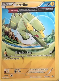 Electrike 60/160 Uncommon Primal Clash Pokemon Lightly Played - Image 1