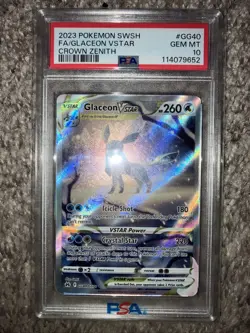 2023 Pokemon SWSH Crown Zenith #GG40 FA/Glaceon VSTAR PSA 10 - Image 1