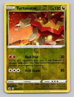 Reverse Holo Turtonator 198/264 Uncommon Fusion Strike Pokemon - Image 1