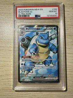 2023 POKEMON MEW EN-151 ULTRA RARE #184 BLASTOISE EX PSA 10 - Image 1