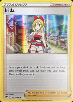 Irida 147/189 Holo Rare Astral Radiance Pokemon Holo Lightly Played - Image 1