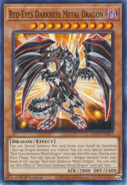 Yugioh! LP Red-Eyes Darkness Metal Dragon - HAC1-EN017 - Common - 1st Edition Li - Image 1