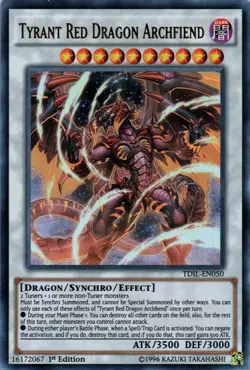 Yugioh! LP Tyrant Red Dragon Archfiend - TDIL-EN050 - Ultra Rare - 1st Edition L - Image 1