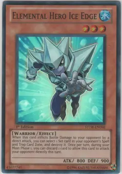 Yugioh! LP Elemental Hero Ice Edge - STOR-EN098 - Super Rare - Unlimited Edition - Image 1