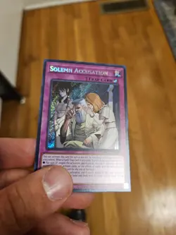 Yugioh Solemn Accusation Secret Rare BLZD-EN029 - Image 2