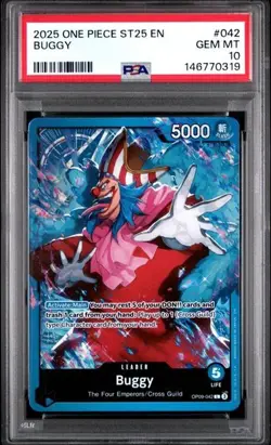 2025 ONE PIECE STARTER DECK ST25-BLUE BUGGY #042 BUGGY PSA 10 - Image 1