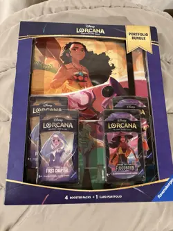 Disney Lorcana TCG Portfolio Bundle 4 Booster Packs The First Chapter Floodborn - Image 1