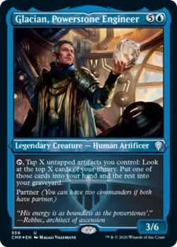 Glacian, Powerstone Engineer (Showcase) FOIL Commander Legends NM CARD ABUGames - Image 1