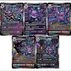 Pokemon Urban Art Collective Gengar Stage 2 Card Lot 5 Cards Regular Finish - Image 1