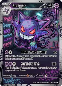 Pokemon Urban Art Collective Gengar Stage 2 Card Lot 5 Cards Regular Finish - Image 2