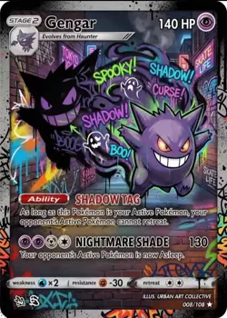 Pokemon Urban Art Collective Gengar Stage 2 Card Lot 5 Cards Regular Finish - Image 3