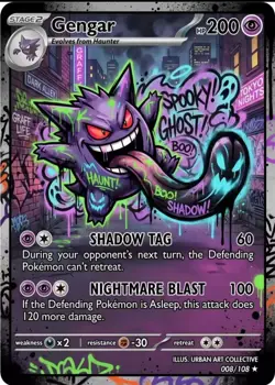 Pokemon Urban Art Collective Gengar Stage 2 Card Lot 5 Cards Regular Finish - Image 4