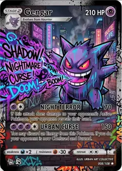 Pokemon Urban Art Collective Gengar Stage 2 Card Lot 5 Cards Regular Finish - Image 5
